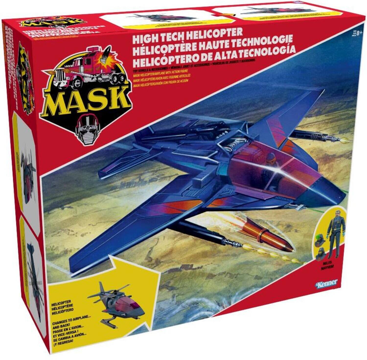 The Loyal Subjects - M.A.S.K. - High Tech Helicopter (HTH) Vehicle with Figure Set - COLLECTIBLES - Multicolor