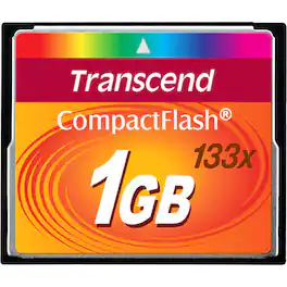 Transcend - 1GB CompactFlash (CF) Card - 1 GB - Black