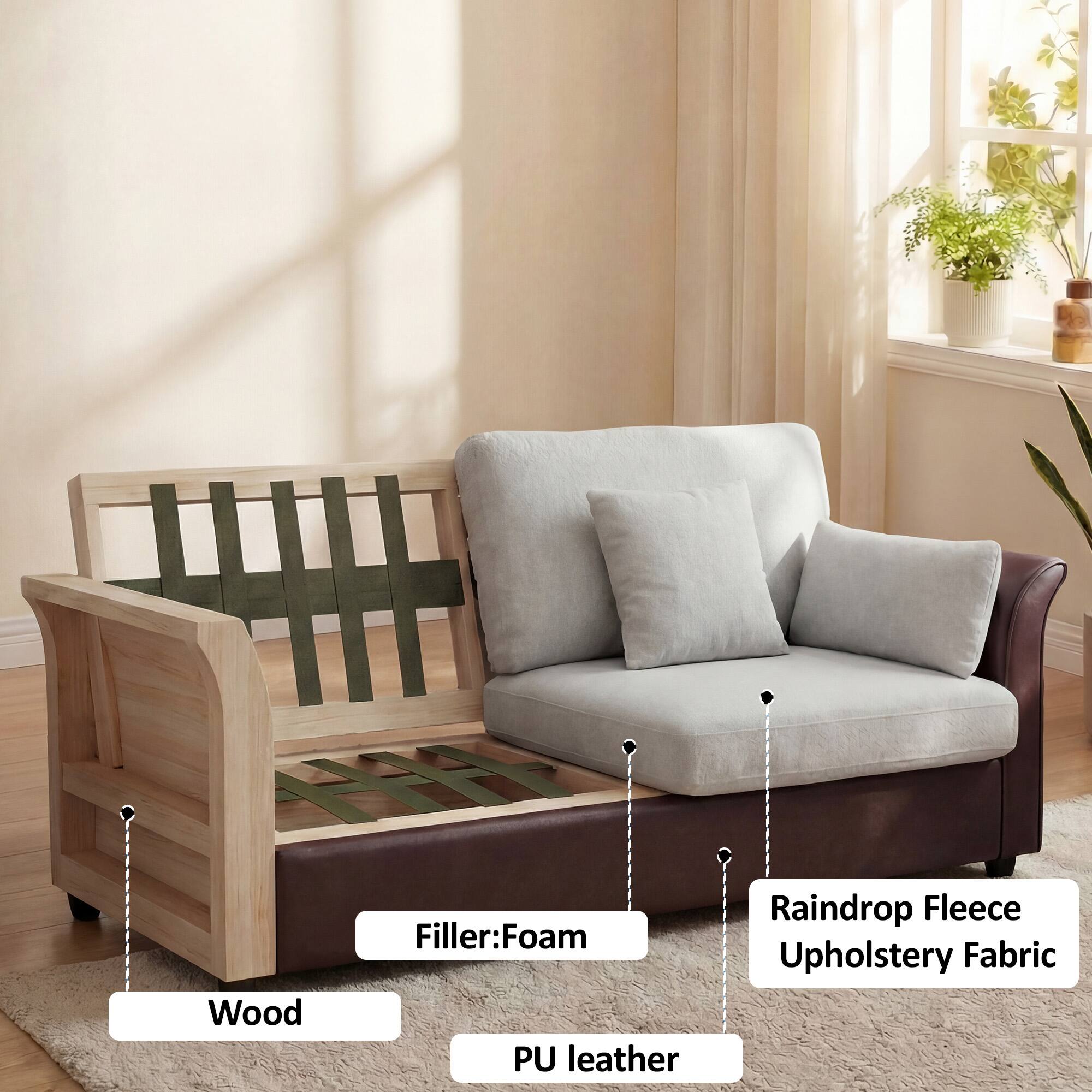 Wood Filler: Foam PU leather Raindrop Fleece Upholstery Fabric