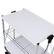 Alt View 11. Honey-Can-Do - Modern Foldable Kitchen Cart with Wheels and Metal Basket - White/Chrome.