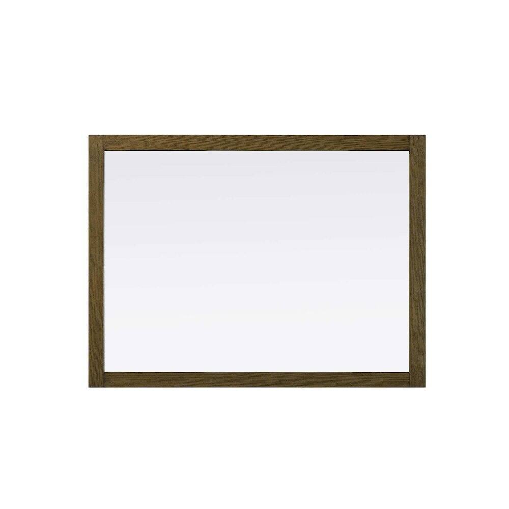 Alt View 2. Elegant Kitchen and Bath - Noah Wooden Rectangle Mirror 48 x 36 in Hazel Oak - Hazel Oak.