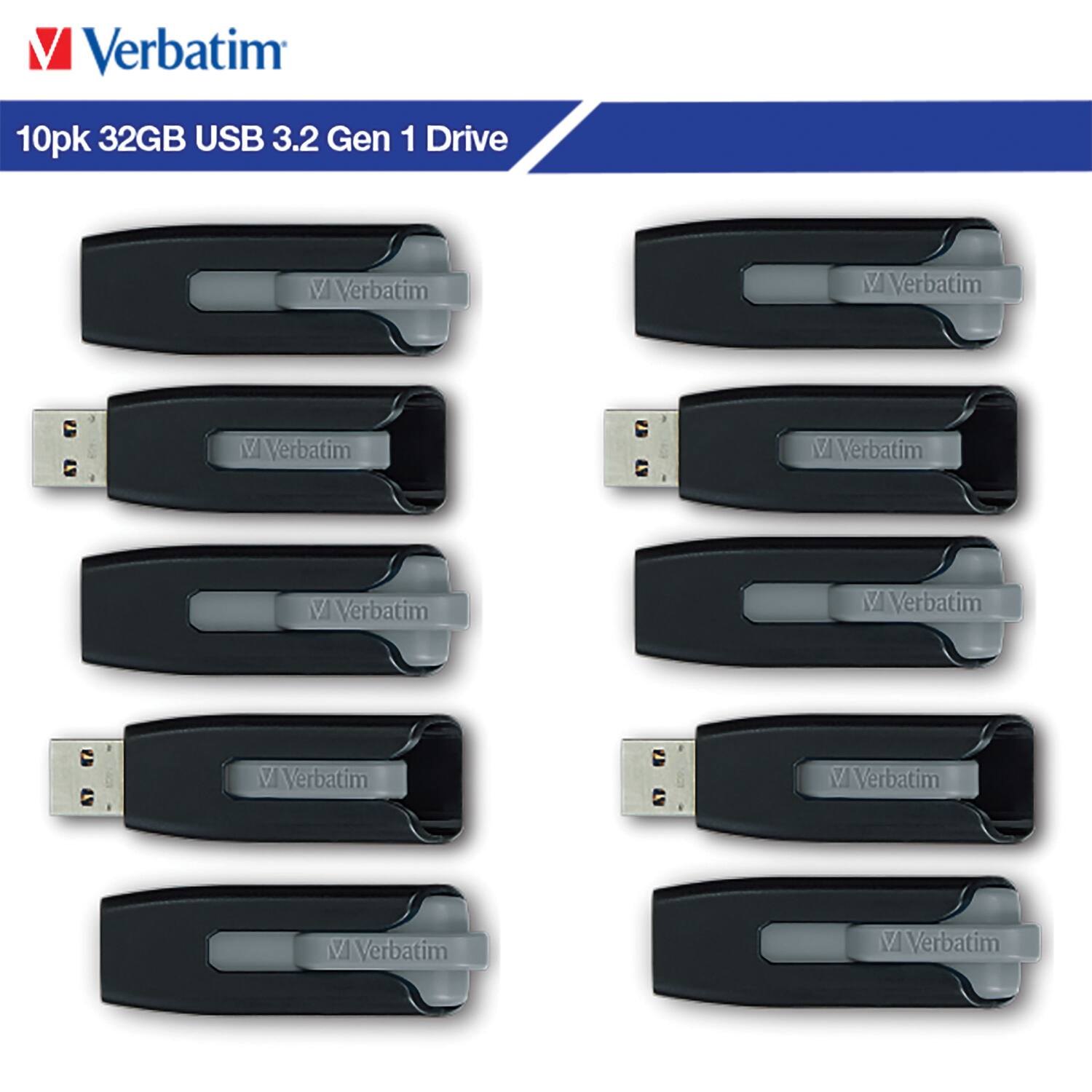 Verbatim  
10pk 32GB USB 3.2 Gen 1 Drive