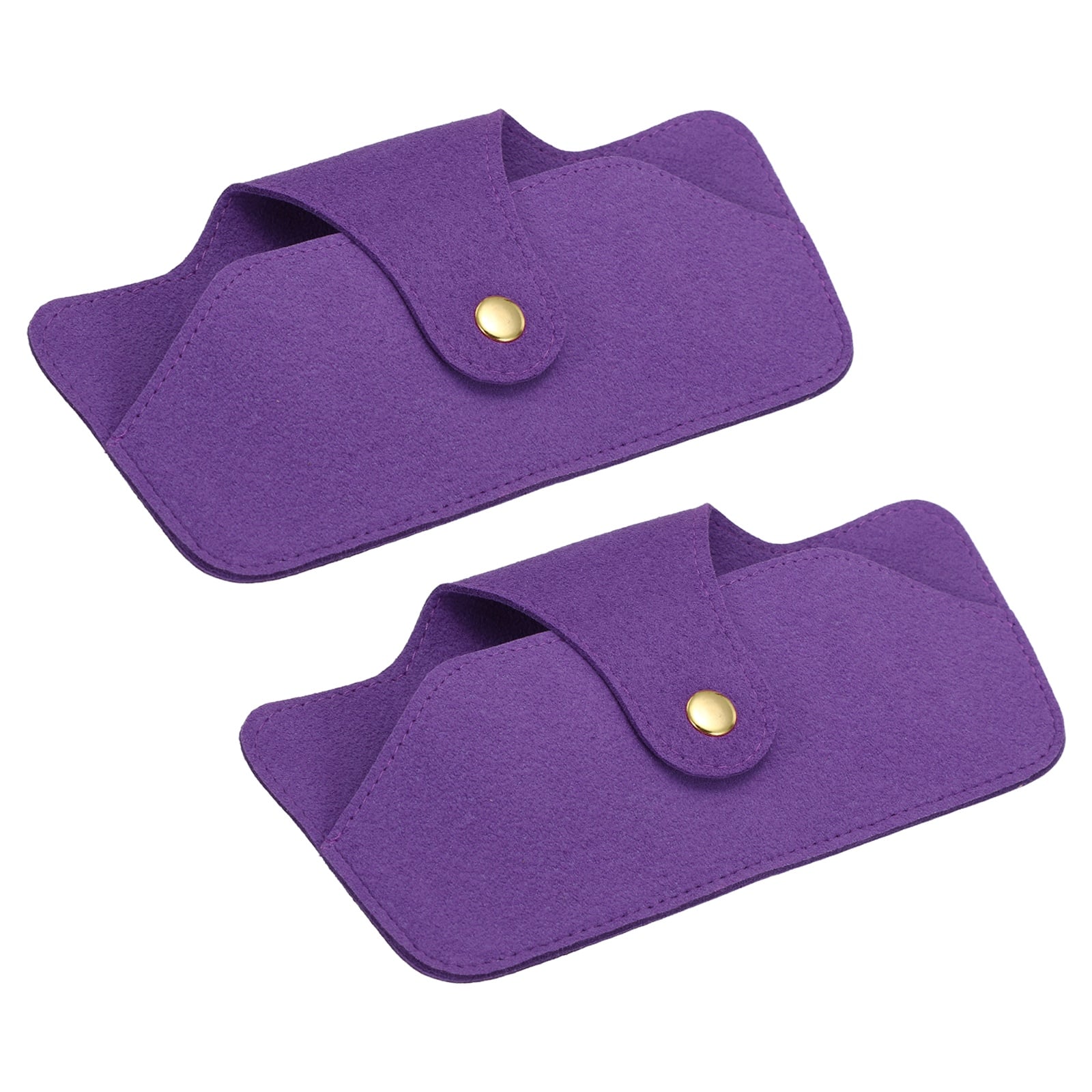Unique Bargains - 2pcs Leather Glasses Case, Soft Sunglass Pouch w/ Microfiber, Portable Eyeglass Storage for Women & Men - Purple price history on PriceWatchPro