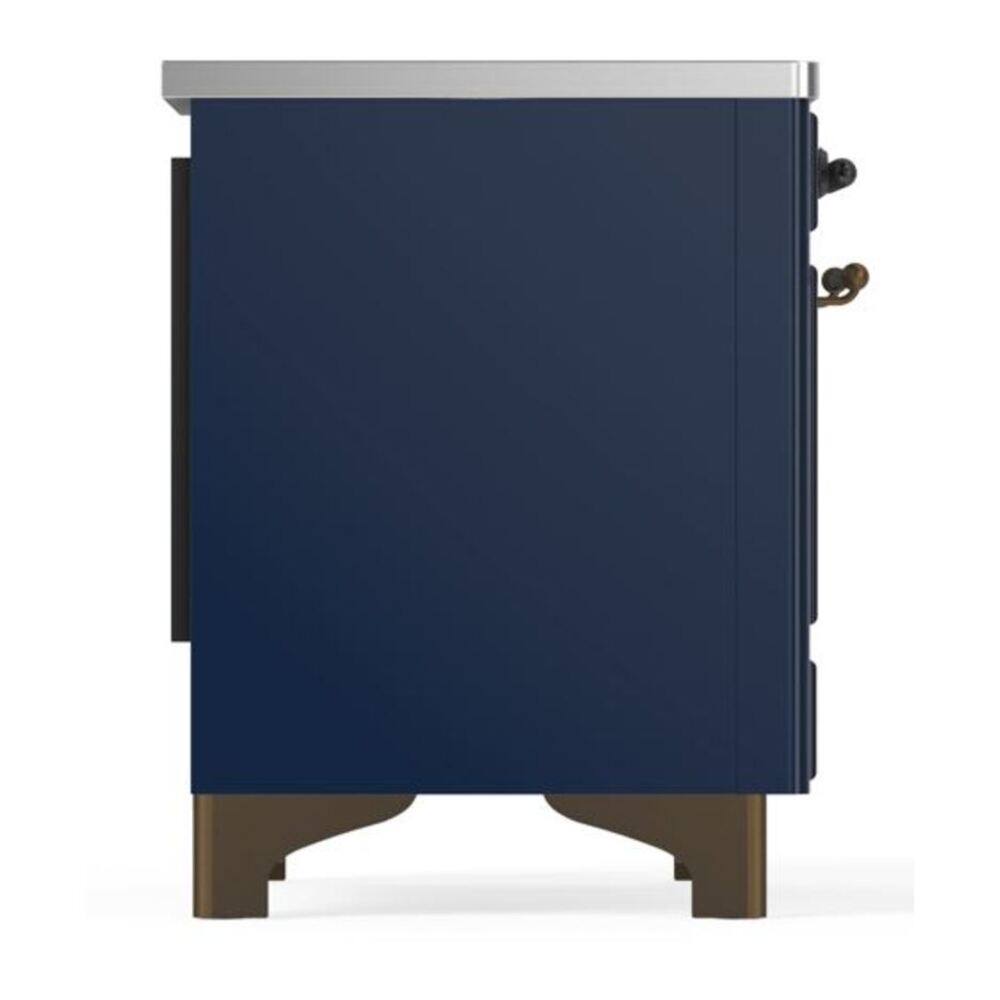 Alt View 5. ILVE - ILVE Majestic II 36 inch Induction Range with 5 Elements (Midnight Blue, Burnished Trim) - Midnight Blue.