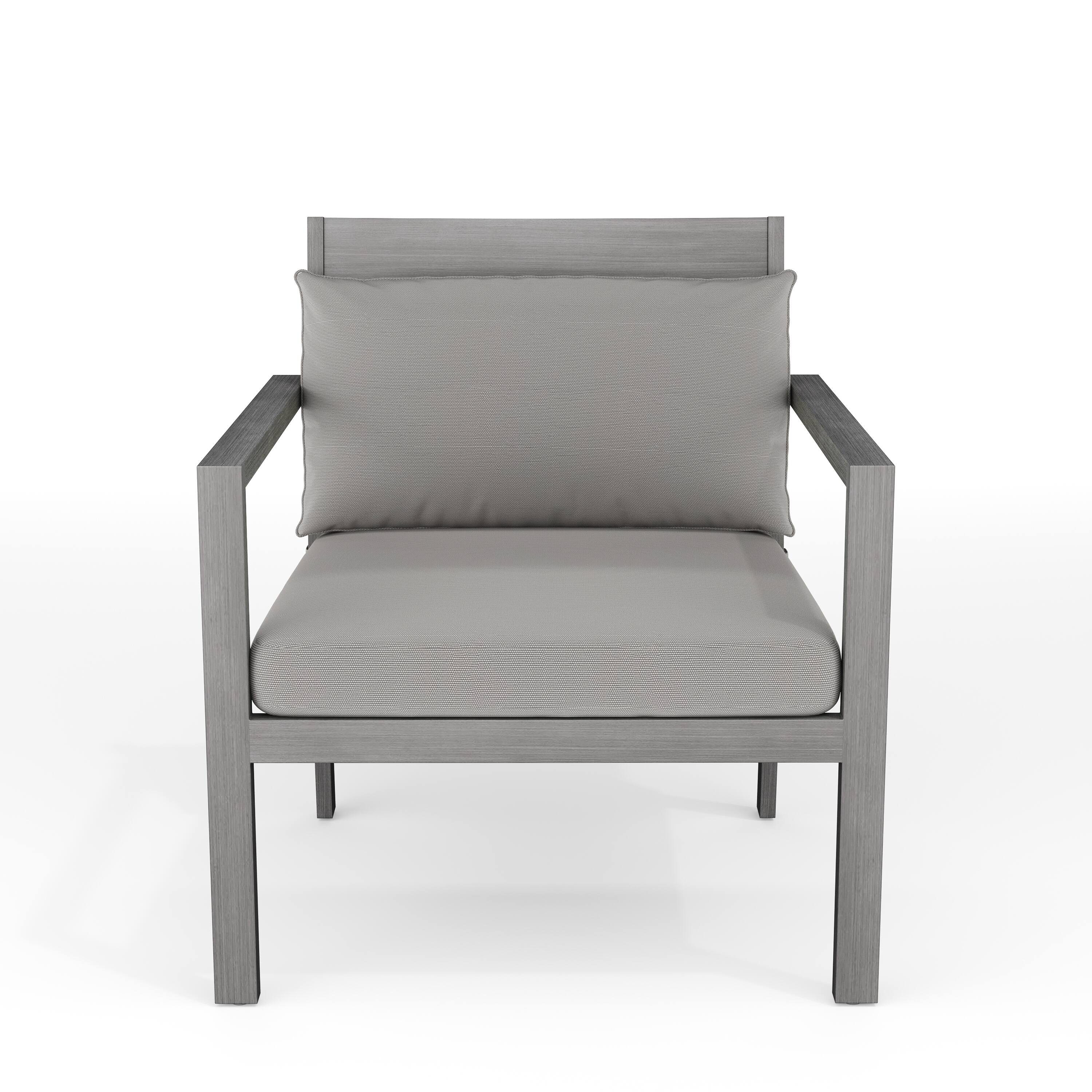 Alt View 9. Martha Stewart - Bedford 2PK All-Weather Patio Accent Chairs with Seat and Lumbar Cushions - Gray.
