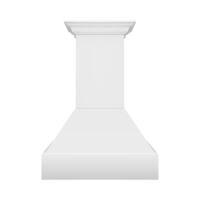 ZLINE - 30 inches - Externally Vented - Wall Range Hood - Rustic Bright White Finish - Front_Zoom
