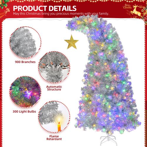 PRODUCT DETAILS  
May this Christmas bring you precious moments with your family.  

- 900 Branches  
- Automatic Structure  
- 300 Light Bulbs  
- Flame Retardant