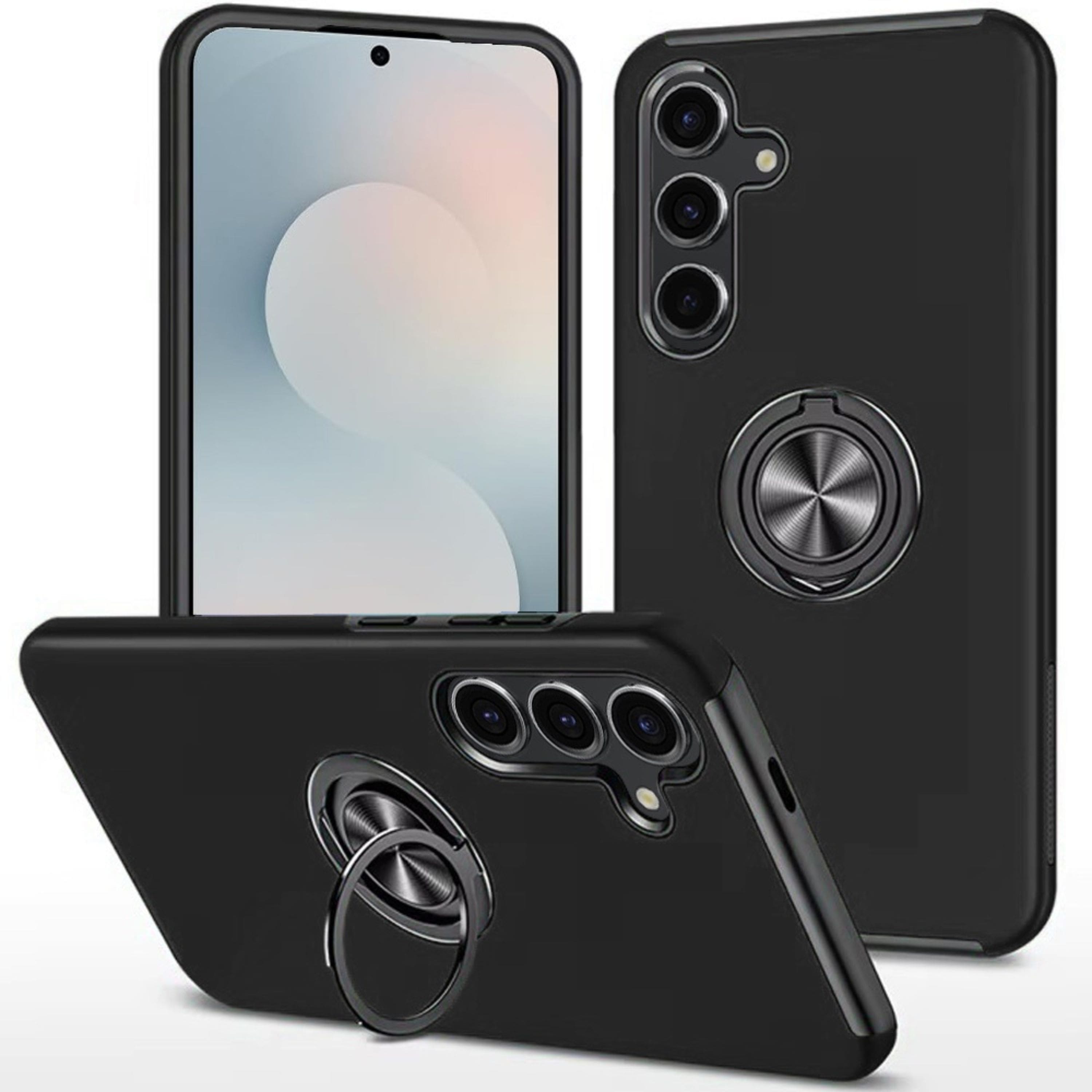 Kitcheniva - Rubber Dual Layer Magnetic RingStand Plus Tempered Glass For Samsung S26 - Black price history on PriceWatchPro