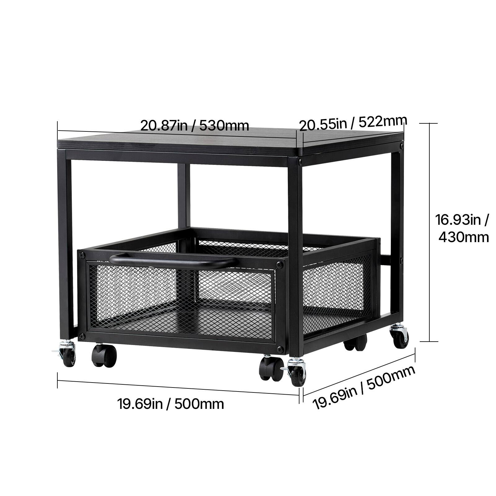 20.87in /530mm, 20.55in / 522mm, 16.93in / 430mm, 19.69in / 500mm, 19.69in / 500mm