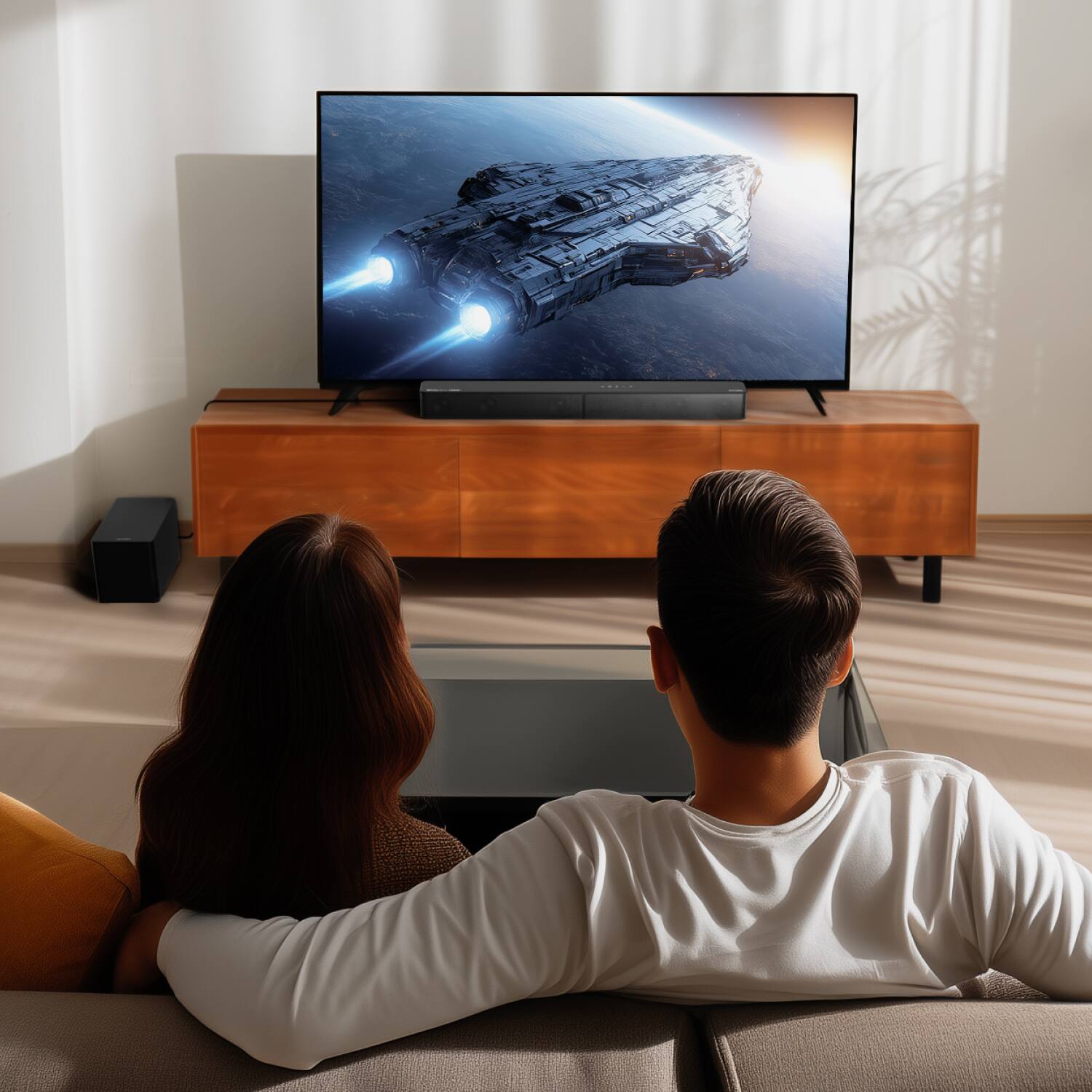 Alt View 8. Ultimea - ULTIMEA Poseidon M60 Boom 5.1ch Dolby Atmos Sound System, 340W Peak Power, 5 Full-Range Drivers, Wired Subwoofer - Black.