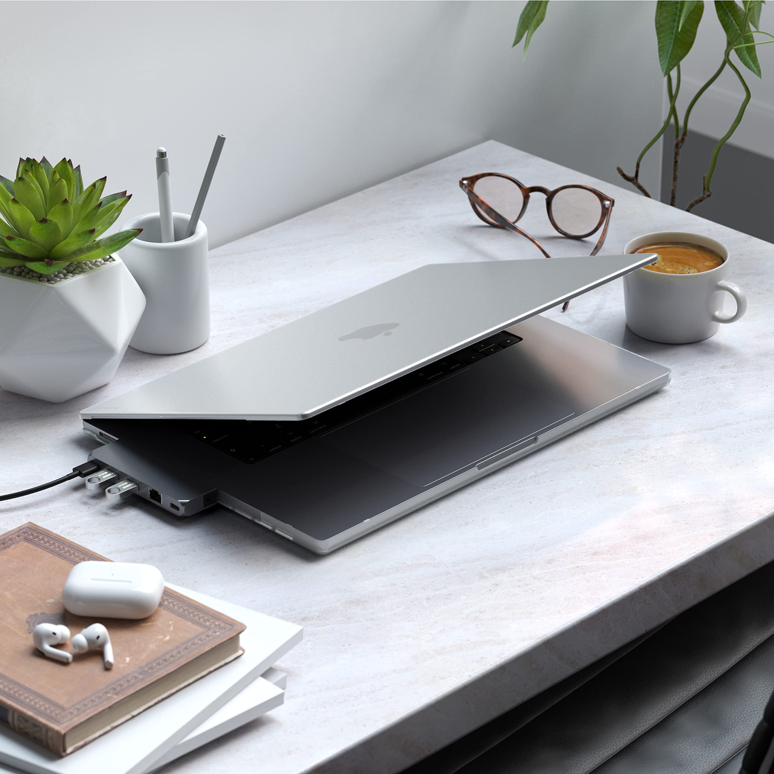 Alt View 3. Satechi - Eco-Hardshell Case for MacBook Air 13-inch, Hub-Friendly - Clear.