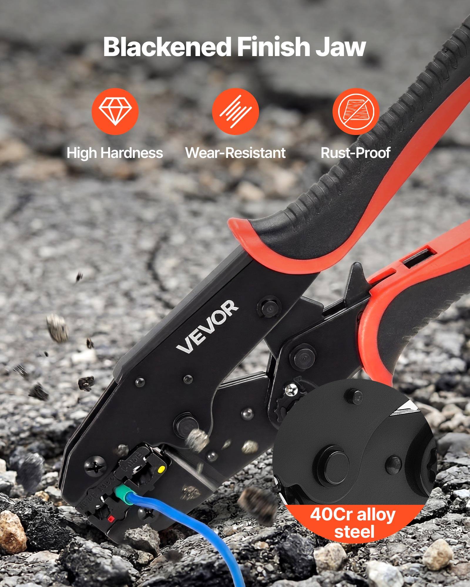 Blackened Finish Jaw High Hardness Wear-Resistant Rust-Proof VEVOR 40Cr alloy steel
