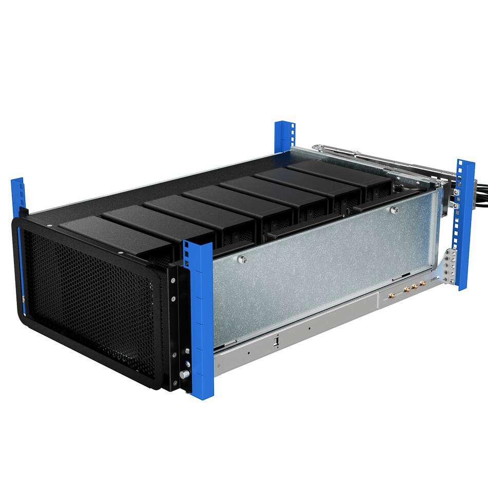 Front. RackSolutions - RackSolutions 5U HyperShelf for 7 Lenovo ThinkStation P3 Ultras - Rack Mount 7 Workstations in a High-Density Design - Black.
