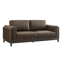Roscoe 81 inch Vegan Leather Sofa by Modway - Espresso