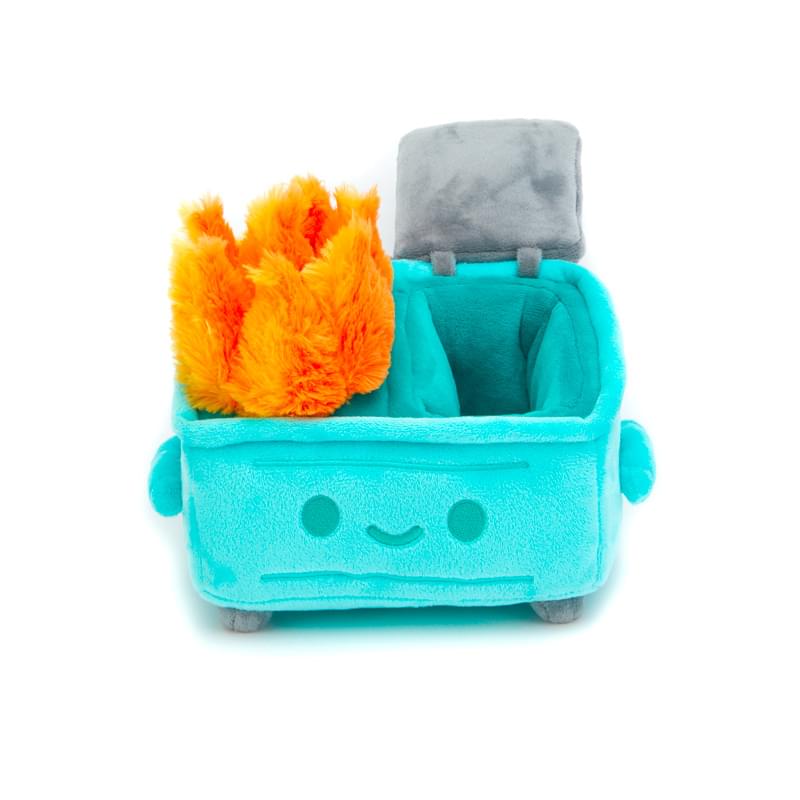Alt View 1. Disburst - Dumpster Fire 7 Inch Designer Plushie - Blue.