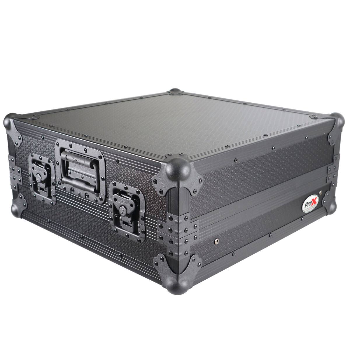 Alt View 2. ProX - ProX XS-19MIXLT ATA-300 Style 10U Top Mount 19" Slanted Rackmount Mixer Case, Black on Black.
