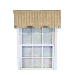 RLF Home - 100% Cotton Kuriyama Provance Fully lined Windows Rod Pocket Valance 50" x 15" - Beige
