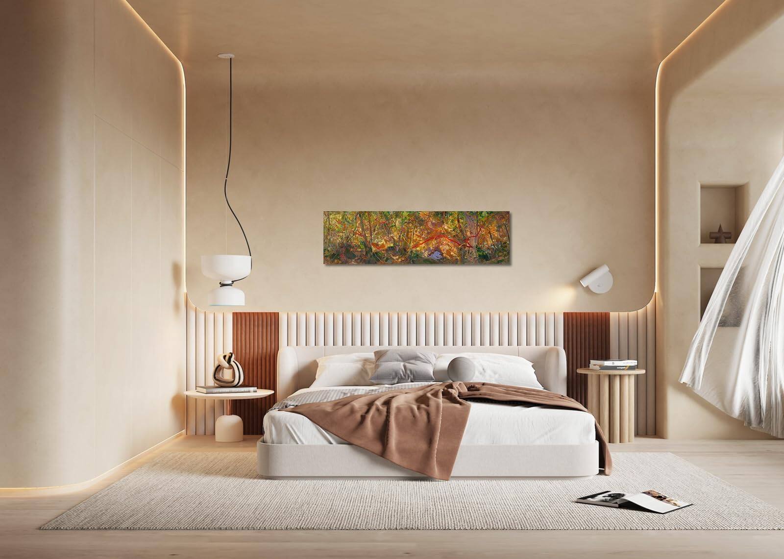 Alt View 4. Hanke - Vine Wall Art Canvas Living Room Landscape Picture Forest Painting Bedroom Modern Large Artwork - Default.