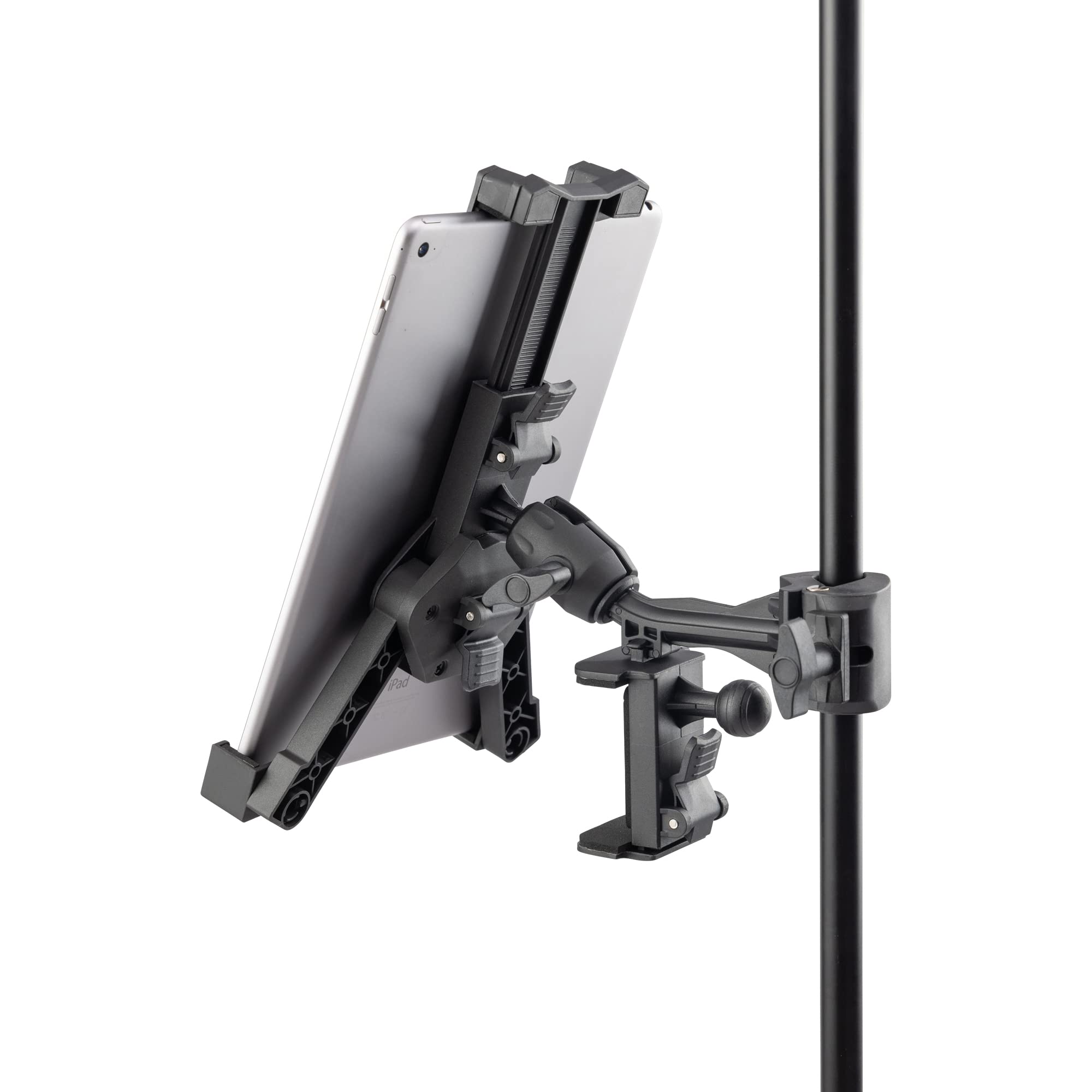 Angle. On Stage Stands - On-Stage TCM1500 Tablet/Smartphone Holder (Setup for Tablets, Computers, E-Readers, Smartphones, and Phablets, Clamp - Black.