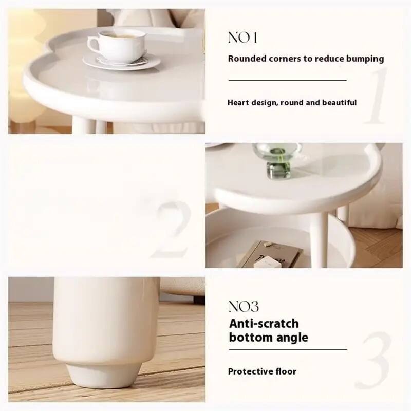 1. Rounded corners to reduce bumping  
   Heart design, round and beautiful  

2. Anti-scratch bottom angle  
   Protective floor