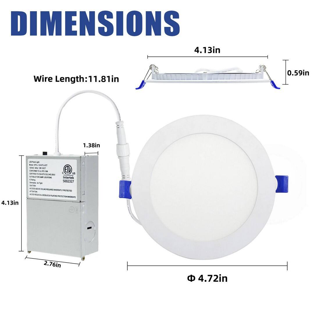DIMENSIONS  
Wire Length: 11.81in  
0.59in  
1.38in  
4.13in  
4.13in  
2.76in  
Φ 4.72in