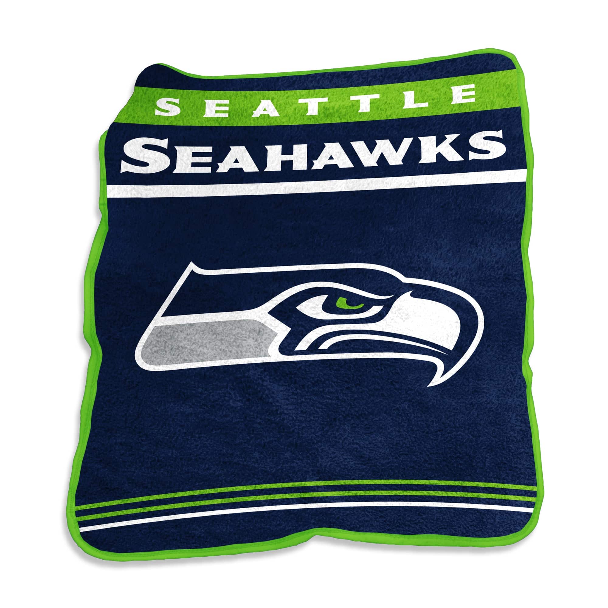 Logo Brands - Seattle Seahawks 50" x 60" Gameday Raschel Throw Blanket - Multicolor