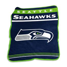 Logo Brands - Seattle Seahawks 50" x 60" Gameday Raschel Throw Blanket - Multicolor