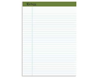 "Ampad - Earthwise Notepads, 8.5"" x 11.75"", Wide Ruled, 50 Sheets/Pad, 12 Pads/Pack - White" price history on PriceWatchPro