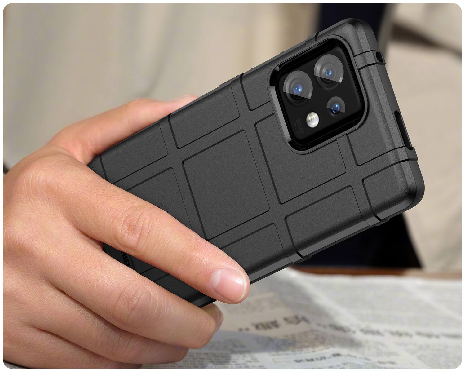 Alt View 6. Nakedcellphone - Special Ops Case and Holster Belt Clip Combo for Motorola Edge Plus (2023) - Black.