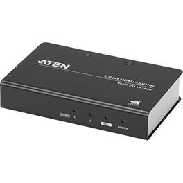 Aten Technology - 2-Port True 4K HDMI Splitter (VS182BATA) - Black