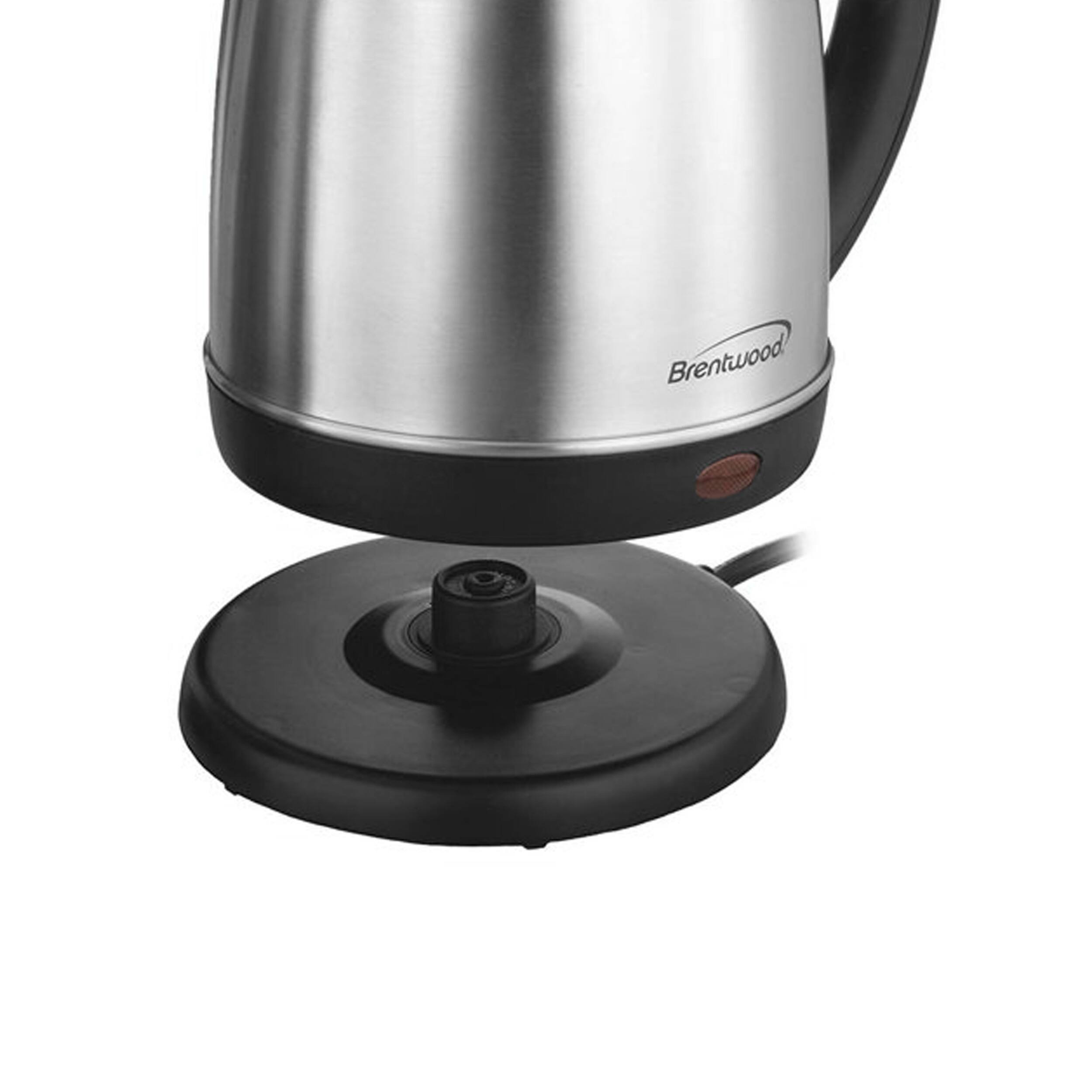 Alt View 4. Brentwood - Brentwood 1.2 L Stainless Steel Electric Cordless Tea Kettle 1000W in Brushed Chrome - Chrome.