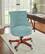 Alt View 11. Linon Home Décor - Scotmar Plush Button-Tufted Adjustable Office Chair With Wood Base - Aqua.