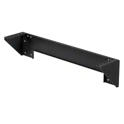 Front. RackSolutions - RackSolutions 2U Vertical Wall Mount - Low-Profile Rack for 19 Inch Network Equipment, Up to 200 lb Capacity - Black.