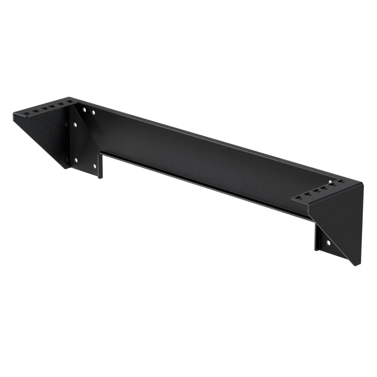 Front. RackSolutions - RackSolutions 2U Vertical Wall Mount - Low-Profile Rack for 19 Inch Network Equipment, Up to 200 lb Capacity - Black.