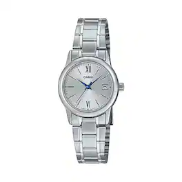 Casio - Women’s Analog Dial Watch with Steel Bracelet - LTP-V002D-7B3UDF - Silver