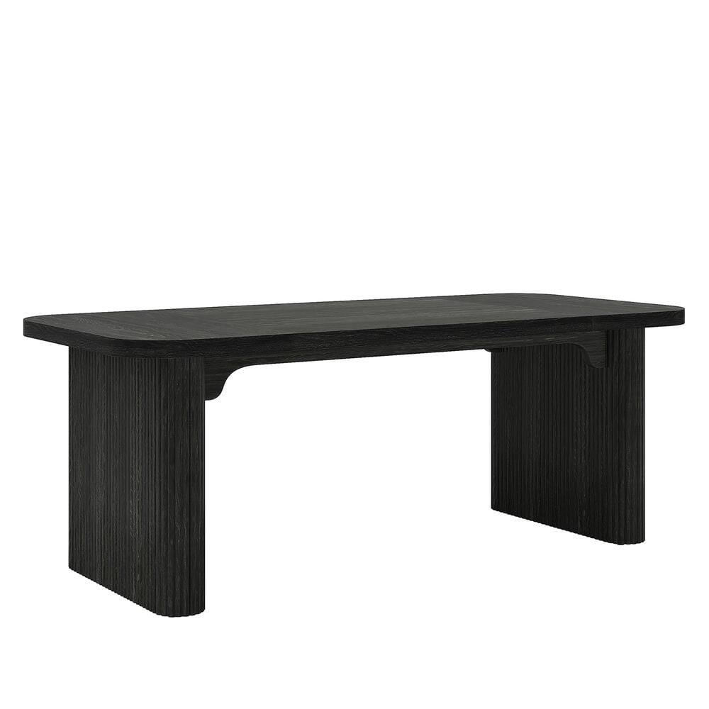 Angle. Kadyn - Kadyn Study Writing Desk, Computer Desk,62.2" Wood Executive Desk Simple Rectangular Computer Desk Writing Table,Black - Black.