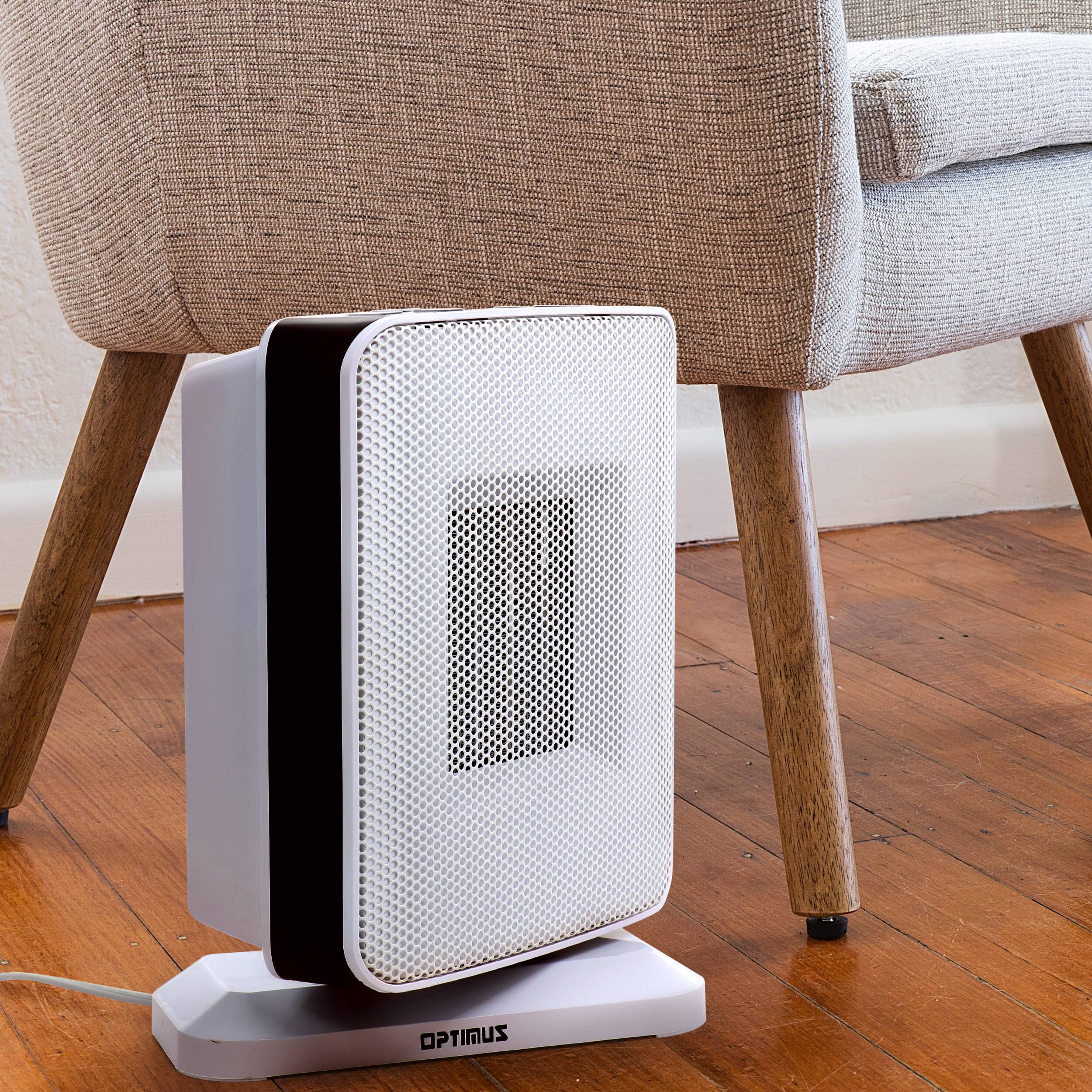 Alt View 1. Optimus - Optimus Portable Oscillation Ceramic Heater with LED Display - White.