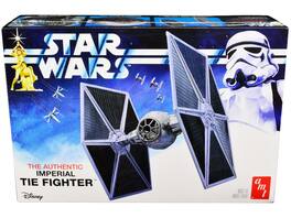Skill 2 Model Kit Imperial Tie Fighter "Star Wars" (1977) Movie Model by AMT - Black And White