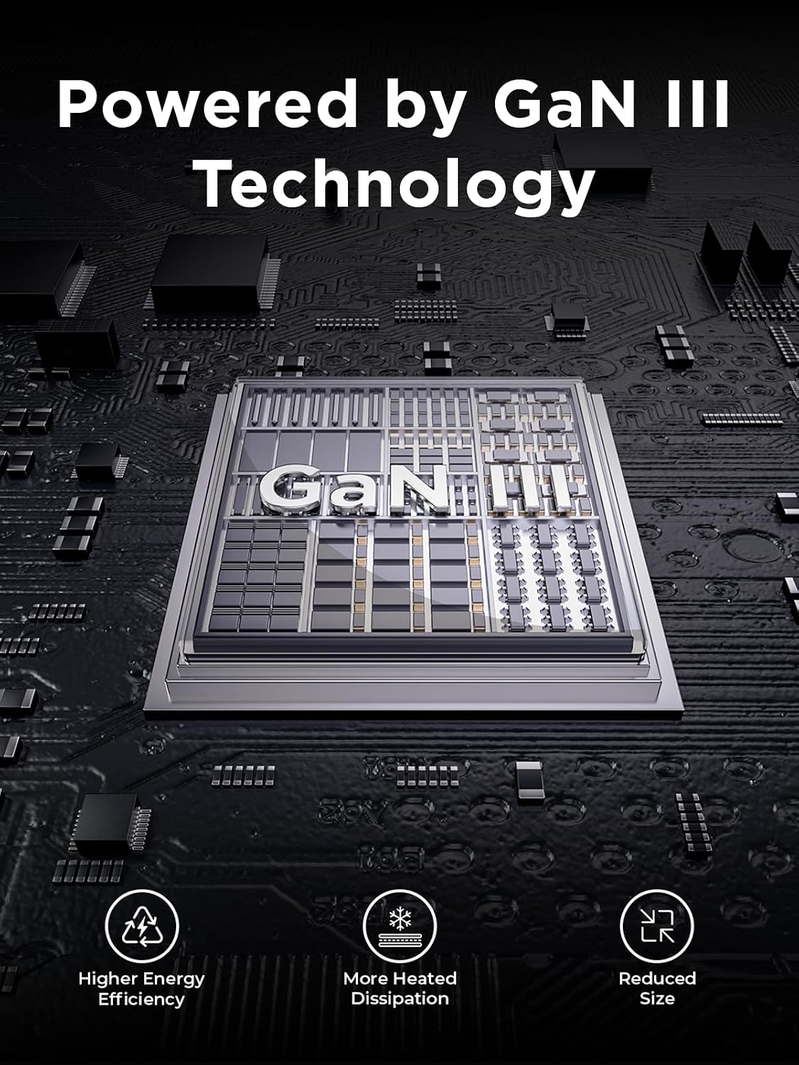 Powered by GaN III Technology

GaNTII ELL.

!!!!!!!!!!
BEY 165 50

Higher Energy Efficiency
More Heated Dissipation
Reduced Size