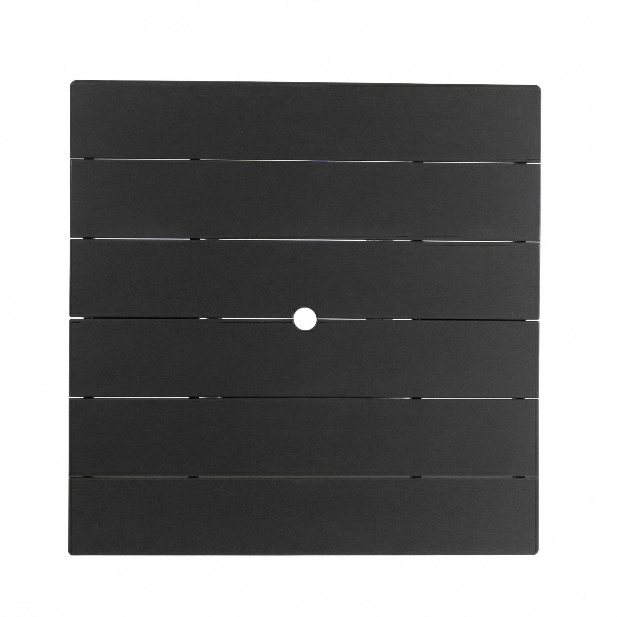 Alt View 4. Boyel Living - HDPE Folding Square Patio Dining Table 37.8-in L x 37.8-in W - Black.