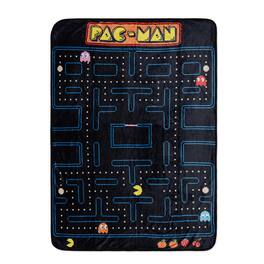 Toynk - PAC-MAN Classic Maze 45 x 60 Inch Throw Blanket - Black/Yellow