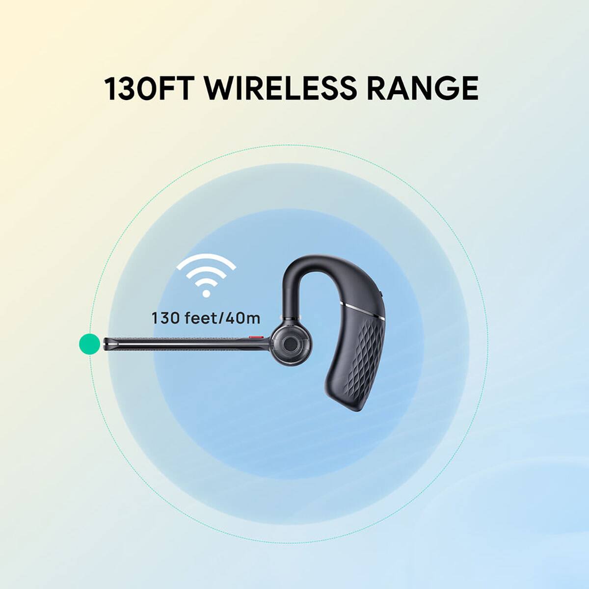 130FT WIRELESS RANGE  
130 feet/40m