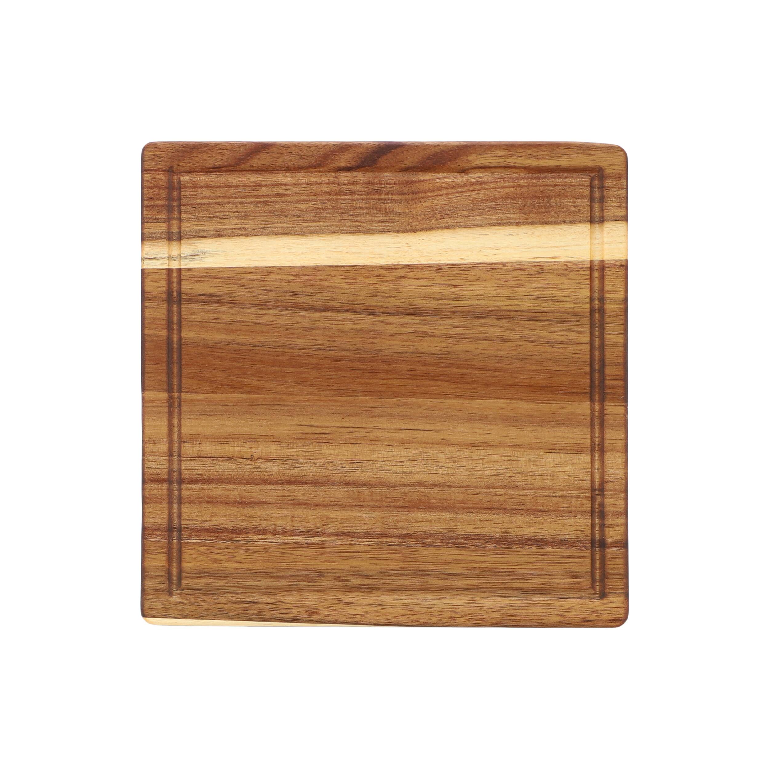 Alt View 4. MegaChef - MegaChef 3 Piece Acacia Wood Cutting, Prep and Serving Boards - Brown.
