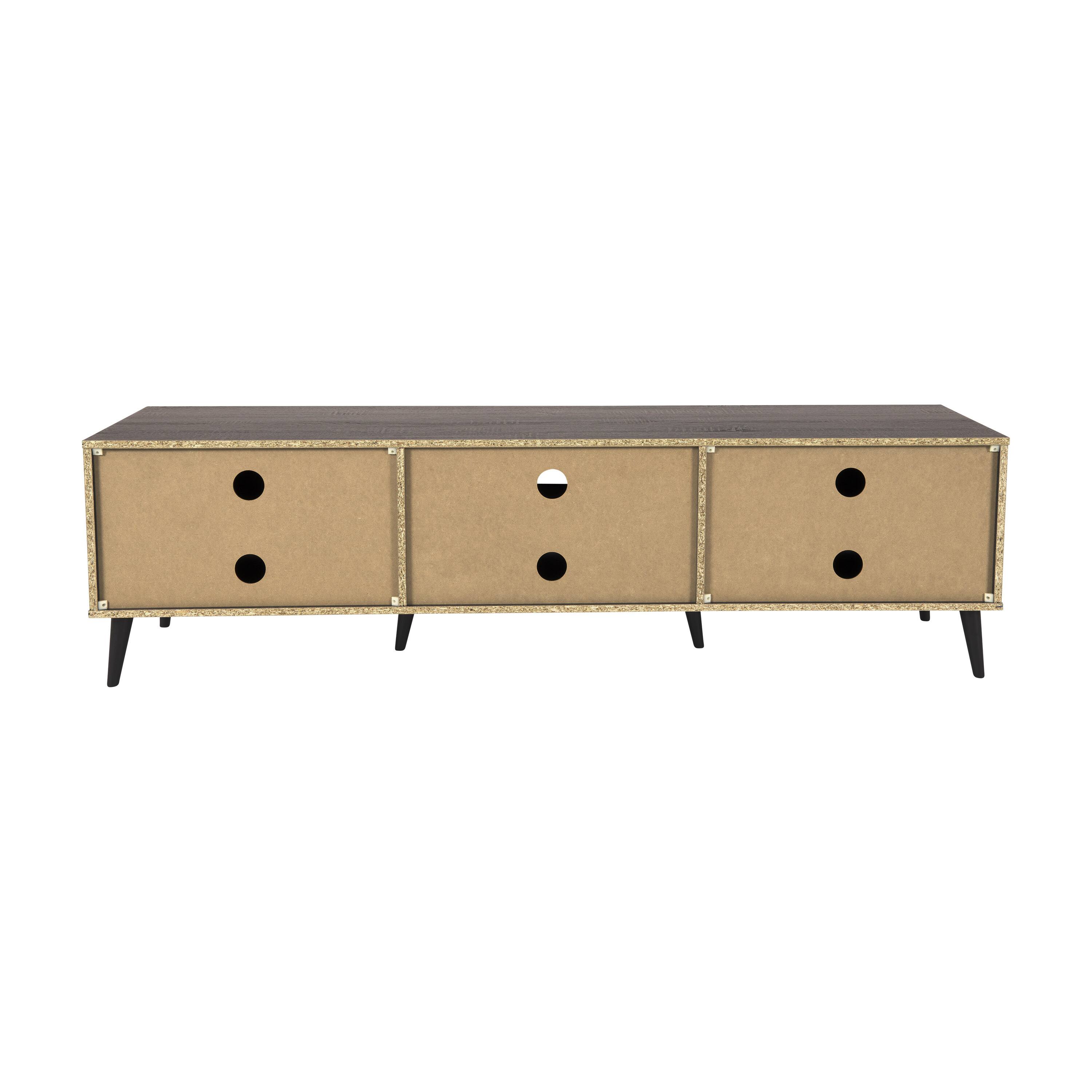 Alt View 24. CorLiving - Cole Collection TV Stand with Enclosed Cabinets for Most TVs up to 85" - Dark Gray.