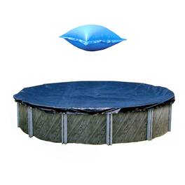 Swimline - 28 Foot Round Winter Pool Cover + 4x8 Winterizing Closing Air Pillow