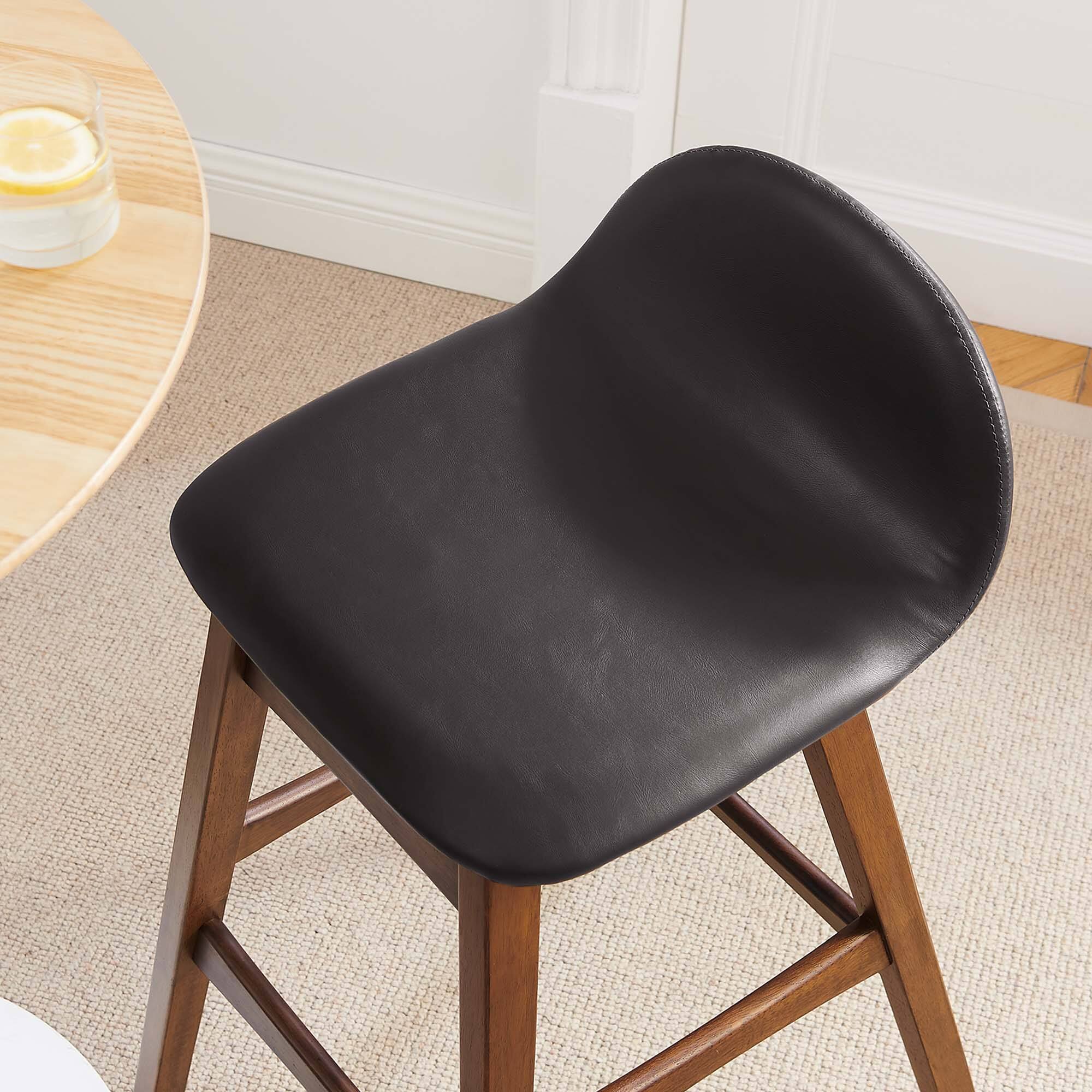 Alt View 6. Modway - Juno Wood Bar Stool Set of 2 - Brown.