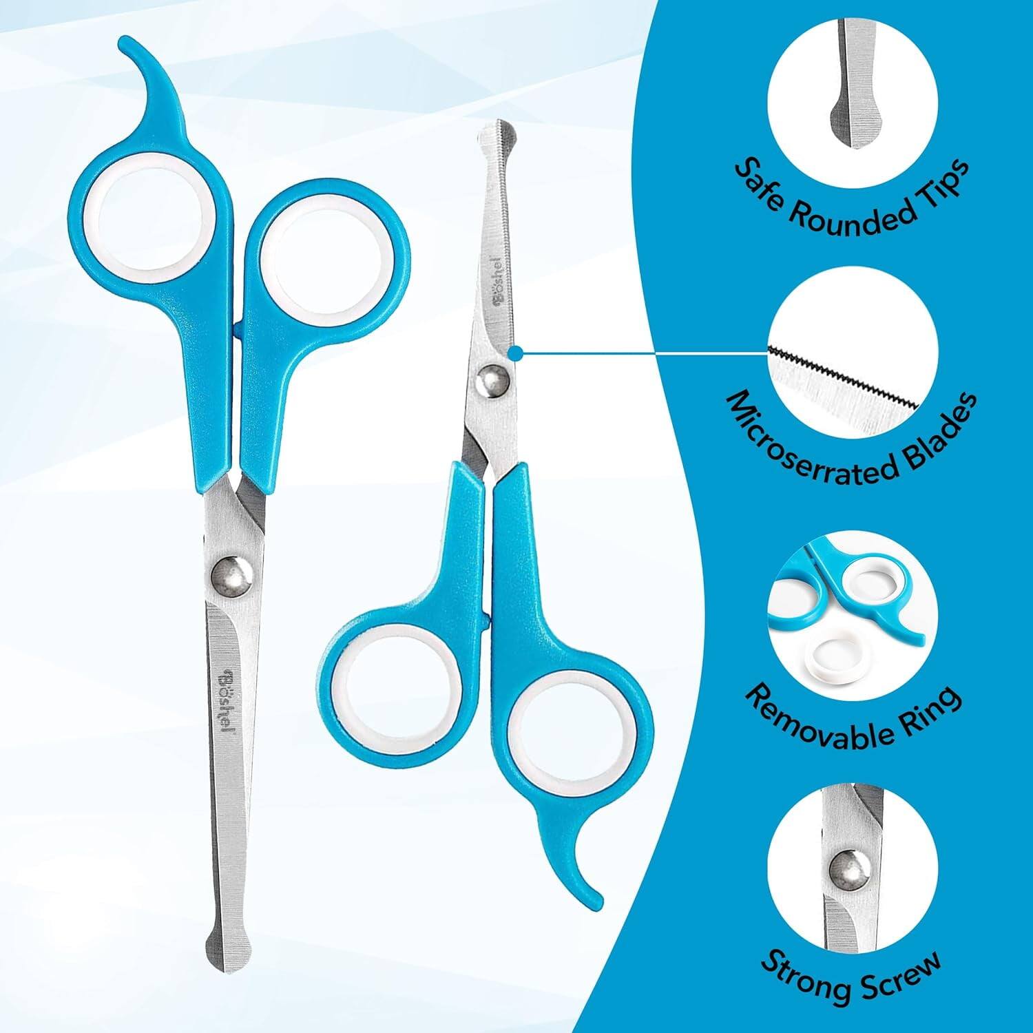 Boshel Razor Sharp Stainless Steel Dog Grooming Scissors for Grooming ...
