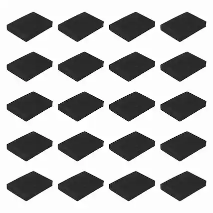 Front. Unique Bargains - Single Sided Speaker Isolation Pads 90x65x15mm Square EVA Acoustic Foam Anti-Vibration Feet for Speaker Subwoofer, 32pcs - Black.