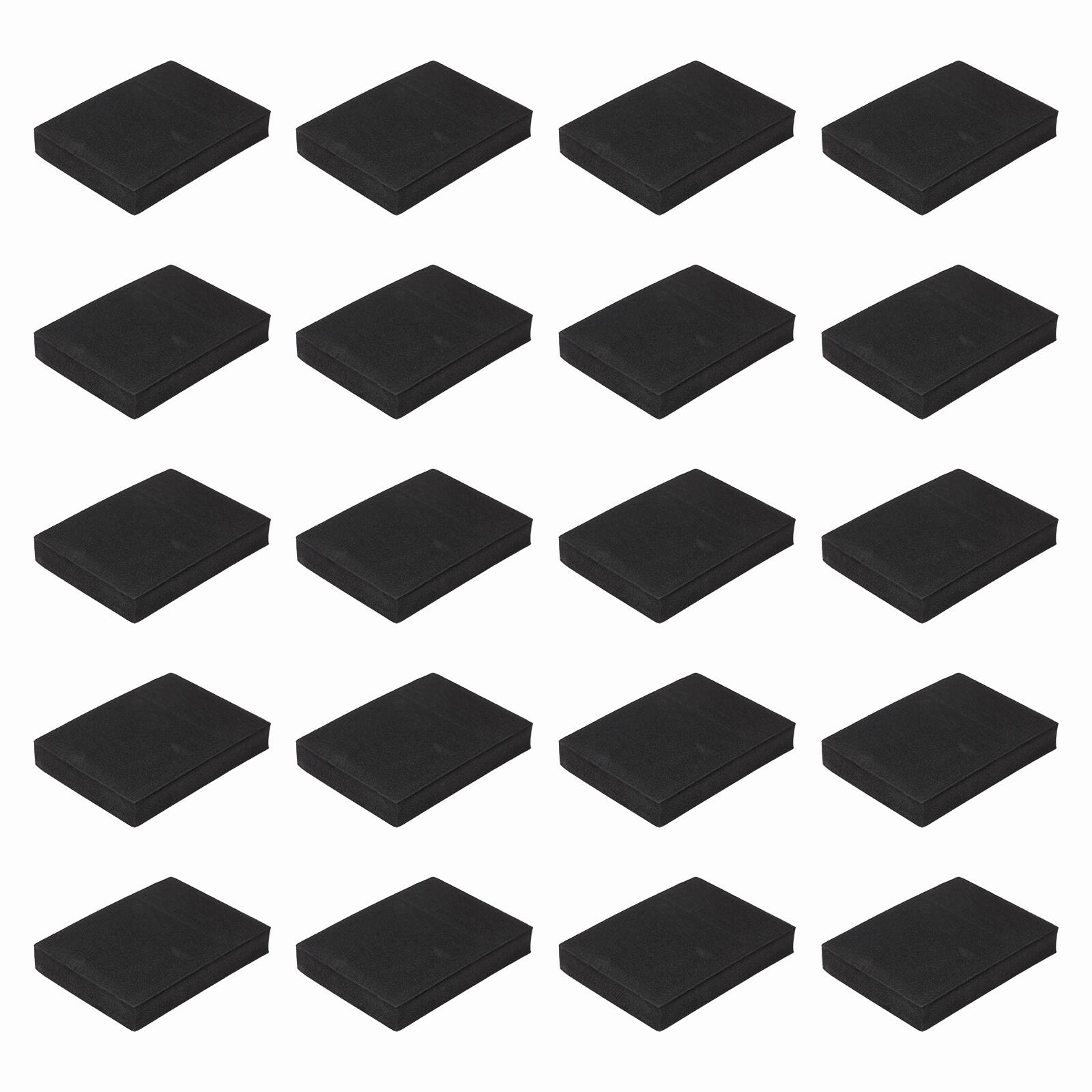 Front. Unique Bargains - Single Sided Speaker Isolation Pads 90x65x15mm Square EVA Acoustic Foam Anti-Vibration Feet for Speaker Subwoofer, 32pcs - Black.