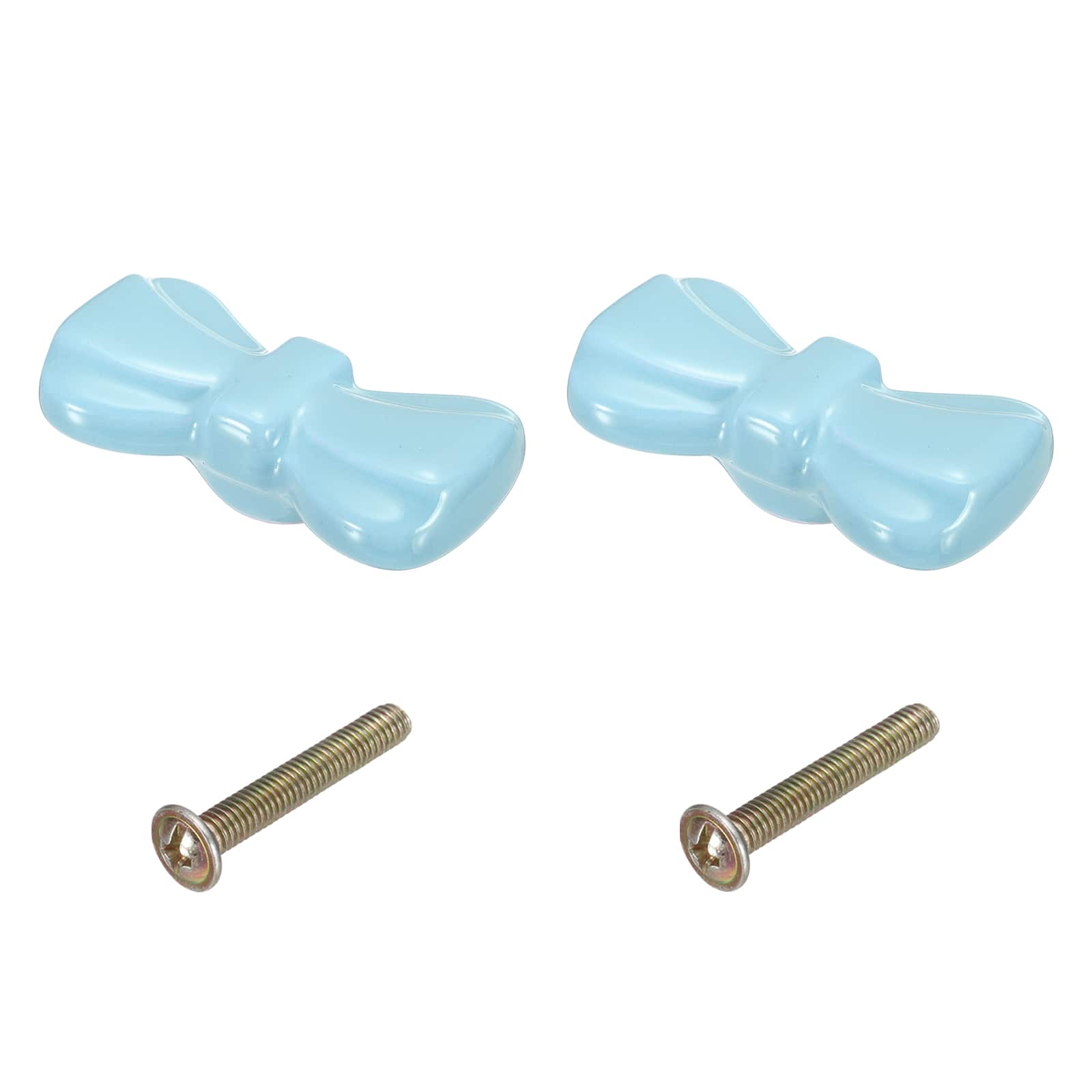 Unique Bargains - 2pcs Butterfly Ceramic Cabinet Knobs, Decorative Drawer Pulls w/ Screws for Cupboards - Blue price history on PriceWatchPro